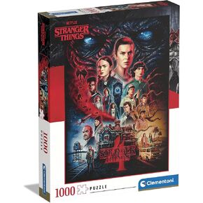 Clementoni - 39686 - Things Stranger Puzzle - Jigsaw Puzzle 1000 قطعة ، لغز بانوراما للبالغين ، اللغز Netflix - مصنوع في إيطاليا
