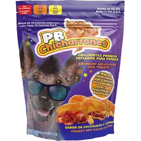PB Chicharrones -4oz -dog ، علاج مقرمش الضوء مع النكهات اللاتينية -تريوتا دي بيرو ، الأمم المتحدة بريميو ليغرو