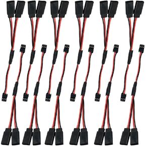 12 PCS Servo Extension Cable JST Y Connector 3 PIN Plug Plugters Mal
