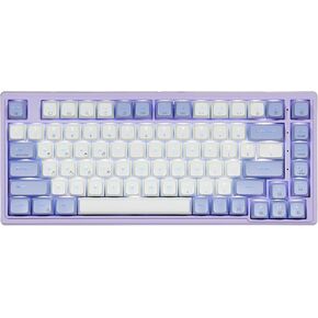 لوحة مفاتيح ميكانيكية Hexgears Purple Rain M2 Creamy TKL، لوحة مفاتيح سلكية ذات 83 مفتاحًا مع مفاتيح سياج أخضر مشحمة مسبقًا، أغطية مفاتيح PBT وABS مزدوجة اللقطة، لوحة مفاتيح ألعاب قابلة للتبديل السريع، وحشية مخصصة - خطية