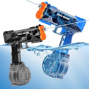 artcool Stronger Electric Water Gun for Kid/Aldult,Transparent Automatic Squirt Guns High Powered IP67 Waterproof, Water Guns with 400 Ammos for Outdoor Summer Beach Pool （Black）