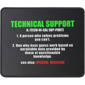 الدعم الفني تعريف Mouse Pad Funny Computer Nerd Gift - هدايا لمهندس الدعم الفني - حصيرة مبرمج الكمبيوتر 9.5 بوصة