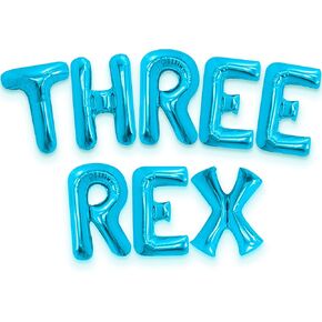 Katchon ، Pink Foil Three Rex Balloons - 16 Inch | ثلاثة ديكورات عيد ميلاد ريكس فتاة | ثلاثة بالونات ريكس فتاة | زخارف عيد ميلاد الديناصور الوردي | 3RX Girl Party Decorations ، Pink Dino Balloons