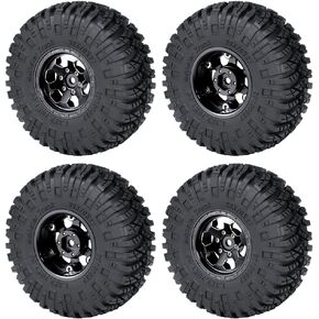 4pcs 1.3 "إطارات عجلة Beadlock مجموعة الألومنيوم 1.3 بوصة محور عجلة Beadlock Rim ＆ 70mm/2.76inch إطارات الزاحف من المطاط لـ 1/18 1/24 in Kuwait