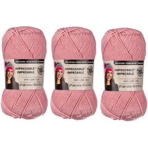 Loops & Threads Impeccable Yarn 4.5 oz (3-Pack) Soft Rose
