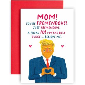 Huxters Happy Mother's Day Card for Mom Card for Her Floral Heart for Gift Mom - 14.8cm (Floral)