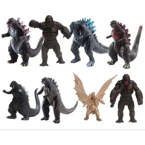 ملكية ملكية مونستر ألعاب الحركة المشتركة المنقولة ، Mini Dinosaur Playsets الأطفال هدايا عيد ميلاد حزمة القبعات العليا (حزمة من 8 ذهبية)