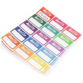 PATIKIL Name Tag Stickers, 405 Pcs Hi My Name is Stickers Removable Labels for Clothes Daycare Classroom Office Meeting, Mixed Color