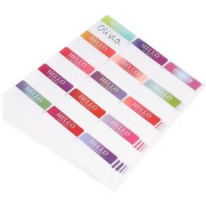 PATIKIL Name Tag Stickers, 405 Pcs Hi My Name is Stickers Removable Labels for Clothes Daycare Classroom Office Meeting, Fade Colors