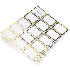 ملصقات علامة اسم Patikil ، 405 PCS مرحبًا اسمي ملصقات ملصقات قابلة للإزالة للملابس اجتماع مكتب الفصول الدراسية للملابس ، الذهب الأسود