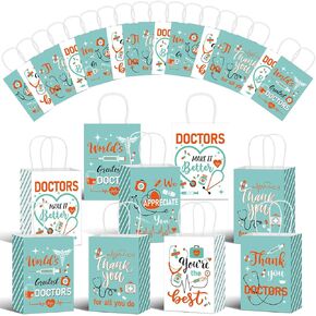 SkyyGemm 30 PCS حقائب هدايا عيد الأم مع مقابض عيد أم سعيد علاج الأزهار الوردية الأزهار goody الأكياس لأمي تحت عنوان لوازم حفلة عيد الميلاد تحت عنوان