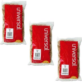 Universal 00132 32-Size Rubber Bands (1lb Pack), 3 Pack