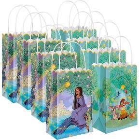 Vibrant Multicolor Wish Printed Kraft Bags Kraft Bags - 8.25" x 5.25" (Pack of 8) - Fun & Sturdy Gift Bags - Stand Out & Unique Style - Perfect for Kids' Parties