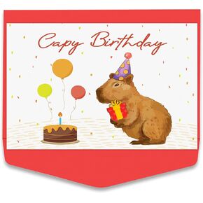 بطاقة عيد ميلاد مضحكة ، بطاقة تهنئة عيد ميلاد لطيفة ، بطاقة التورية Capybara B-Day ، بطاقة عيد ميلاد سعيد له لها