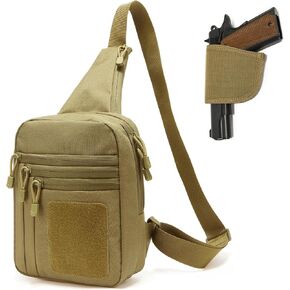 Tactical Sling Bag for Women, Gun Bag with CCW Holster Chest Crossbody Pack Shoulder Bag Concealed Carry of Handgun(Purple Right Hand) in Saudi Arabia