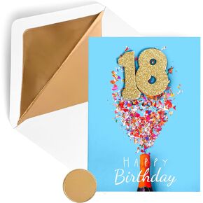 GIFTING GIGGLES 18th Birthday Card - For Women or Men - 3D Pop Up 18 year old card | Happy 18th Bday, Eighteenth | Comes with Envelope and seal
