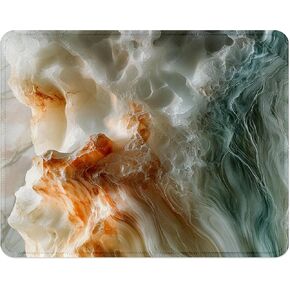 Mouse Pad,Washable Square,Office Laptop Compatible,Anti-Slip Rubber Base,Ideal for Wireless Mouse on Desks,Personalized Marble Mouse Pads (Ice Blue Marble)