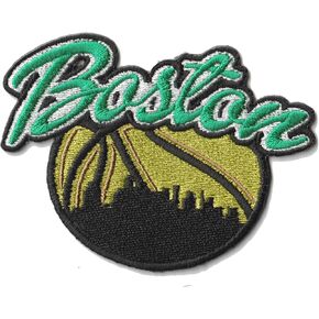 MJshop29 Rugby Fan City of Boston Basketball Fan Favorite Team Iron On Patches for Clothing Backpacks Jeans Motorcycle Patch Sew On Custom Jackets Hats Tactical Bags