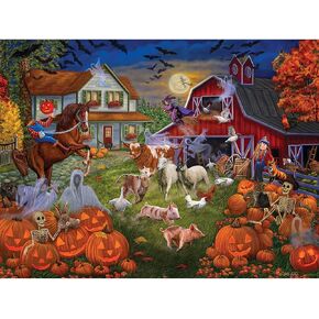 Bits and Pieces – Large 500 Piece Jigsaw Puzzle for Adults – ‘Vintage Halloween’ - Jigsaw Puzzle by Artist Finchley Paper Arts Ltd, Completed Puzzle Size: 18" x 24"