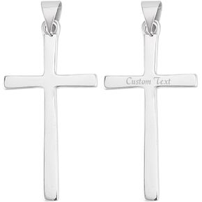 Ph Pandahall 2pcs 925 Sterling Silver Cross Prendant 1.3 بوصة بحد أقصى للجنسين مجوهرات صليب سحر الفضة لعيد الفصح عيد ميلاد عيد الميلاد يوم القلادة صنع المجوهرات