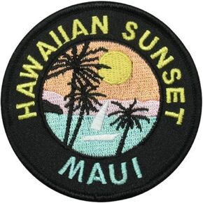 KC Hawaii Iron-On Entysique Patch Maui Sunset