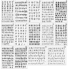 1/2 Stencils for Painting on Scrapbook Journal Wood Number Template Paint Stencils on Art Craft Canvas Wall Fabric Rock (Letter14)