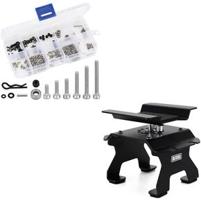 INJORA Stainless Steel Screws Set and Aluminum Stand with Shock Holder for 1/24 RC SCX24 AX24 Upgrade