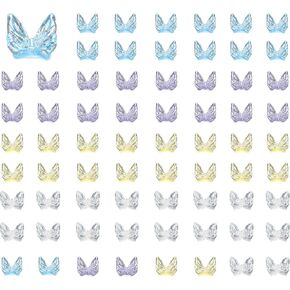 Mini Resin Butterflies, 0.24" Length, Resin Miniature Dollhouse Accessories Multi-Colored - (Applications: for Crafts Nail Art Fairy Micro Landscaping Ornament) 100-Pieces
