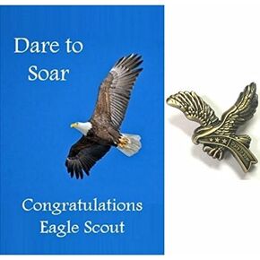 Aquinas Eagle - CAT CHAT CARCT و PIN DARE TO TO SOAR GIFT SET for Eagle Scout
