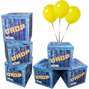 6 PCS فيديو ألعاب إسقاط الحفلات ديكورات عيد ميلاد ، 7.5 بوصة فيديو ألعاب مركزية الصناديق لأولاد ألعاب ألعاب عيد ميلاد اللوازم
