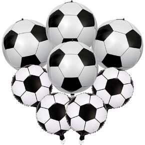 8 PCS Soccer Balloons 22 Inch Soccer Ball Ballonons لزخارف حفلات كرة القدم 4D Soccer Foil Mylar بالون كرة القدم الرياضية