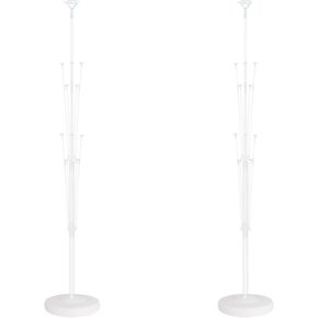Balloon Column Kit Set of 2 With Balloons Included - Balloon Tower with Stand, Base, and Pole,Backdrop Decoration for Wedding, Baby Shower, Birthday Party, or Bachelorette Parties (Metallic Blue Gold)