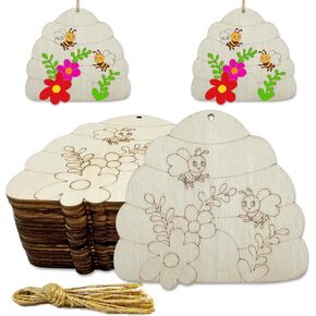 20pcs 4 بوصة الخشب غير المكتم