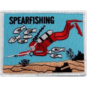 Scuba spearfishing patch الحديد المطرز على رجعية الغوص الشعار التذكارية