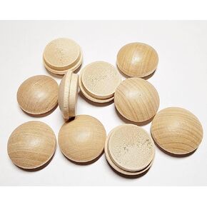 Pinehurst Crafts 1 بوصة بتوقيت الفطر الزر أعلى المقابس ، شانك طويل ، رائع للأثاث ، الطاولات ، الكراسي ، الخزائن والحرف ، حزمة 10 ، بني فاتح ، الفطر_