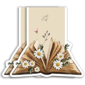 (2pcs) الكتاب المفتوح والزهور المرجعية المغناطيسية لصفحة العلامات هدية لقراءة محبي القراءة الطالب الذي يديره كتاب المدمنين على المكاتب قرطاسية القارئ - الحجم 2.3 "x2.5" عند طيها