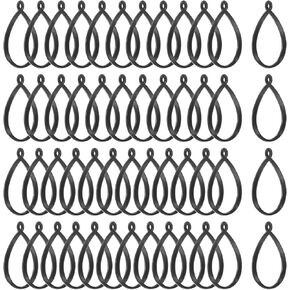 100-Pack Open Bezels for Resin, Teardrop Shape Open Back Bezel Pendants for Resin Jewelry Making/DIY Earrings Necklace, Alloy Hollow Frame Pendants [Bronze Tone]