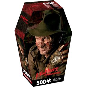 Aquarius A nighmare on Elm St 500pc Coffin 500PC Coffin Box (500 قطعة من بانورزو بلغز) - Free Free - Precision Fit - Complisterise & Combitibles - 14x19 inches