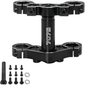 Aluminum 7075 Triple Clamp Set Upgrades Part for LOSI 1/4 Promoto-MX Motorcycle RTR LOS06000 LOS06002 (Replace Part Los264004) (Blue)