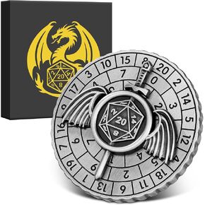 Dinner DND Dice ، 7-in-1 Fighters Swords Metallic D&D Dice ، Fighters Swords Roulette Dice Spinner for DND Dice Set ، DND Gifts with Hight