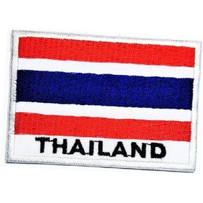 Thailand Flag Country Patch Patch Thailand Flag National Emblem Irond on Sew on Patch Militer Uniform Emblem Logo Jeans Jueks Polo T-shirt hatpacks (12)