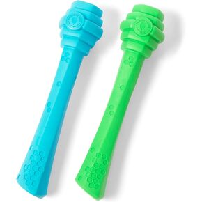2 PK Dog Fetch Stick - Vanilla and Coconut Scented - Large and Small Breeds - Dog Stick Toy - Floats in Water - Treat Dispenser Toy - Durable and Tough - Made in The USA
