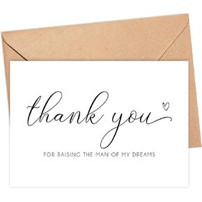 شكرًا لك على رفع بطاقة يوم زفاف Man of My Dreams - الأم في القانون لتكون هدية من العروس للآباء والأمهات