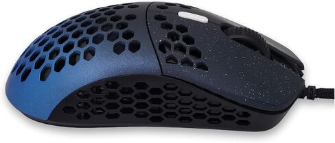 G-Wolves Hati HTS (Small) ACE Wired Gaming Mouse Ultra Lightweight Honeycomb Design - PAW3389 Sensor - 50 to 19,000 CPI - 45±2Gram(~1.3 oz) - TTC Gold Encoder (Small-Wired-Transparent Blue) in Kuwait