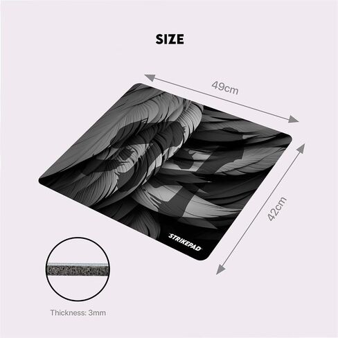 Gaming Mousepad and Desk Mat, Waterproof Speed Mouse Pad, Transformation Pattern, Non-Stitched Edges, Large Mouse Mat for Gaming and Office, FANTECH STRIKEPAD MST491, Black 19.3" x 16.6" in Saudi Arabia