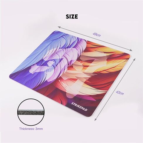 Gaming Mousepad and Desk Mat, Waterproof Speed Mouse Pad, Transformation Pattern, Non-Stitched Edges, Large Mouse Mat for Gaming and Office, FANTECH STRIKEPAD MST491, Black 19.3" x 16.6" in Saudi Arabia