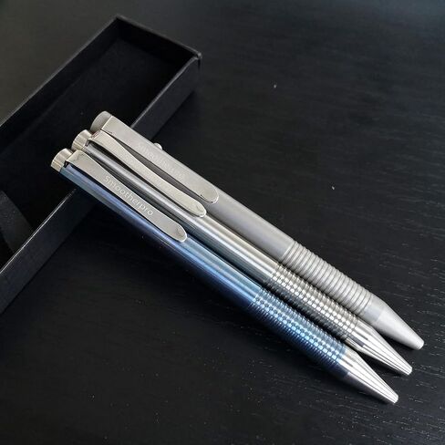 SMOOTHERPRO Titanium Bolt Action Pen Compatible with Parker Refill Durable Stainless Steel Pen Clip for EDC Pocket Business Collection Sandblasting Gray(Ti951) in Kuwait