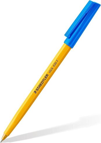 STAEDTLER Fine 0.3mm 430 Stick Ballpoint Pens Writing Pen Smooth - Black and Blue Ink (6) in Saudi Arabia