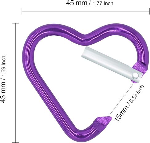 ABCOOL 12PCS Star Shape Keychain Clips Mini Small Carabiner - 2 inch Aluminum Durable Quick Release Auto Locking D-Shape Spring Loaded Clip for for Home Rv Camping Fishing Hiking Traveling in Kuwait