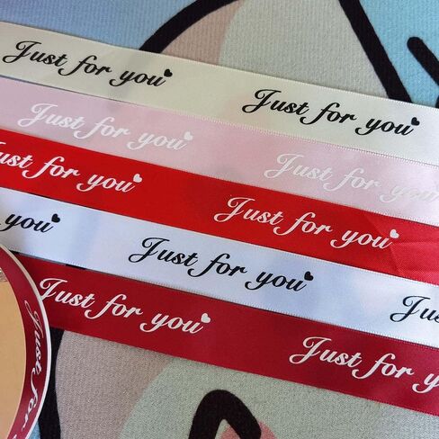 Just for You Ribbon Satin Ribbon Wedding Christmas Valentin's Day Gift Box DIY Craft Decor Ribbon (Mixed Colors-1, 1''x10Yards) in Saudi Arabia